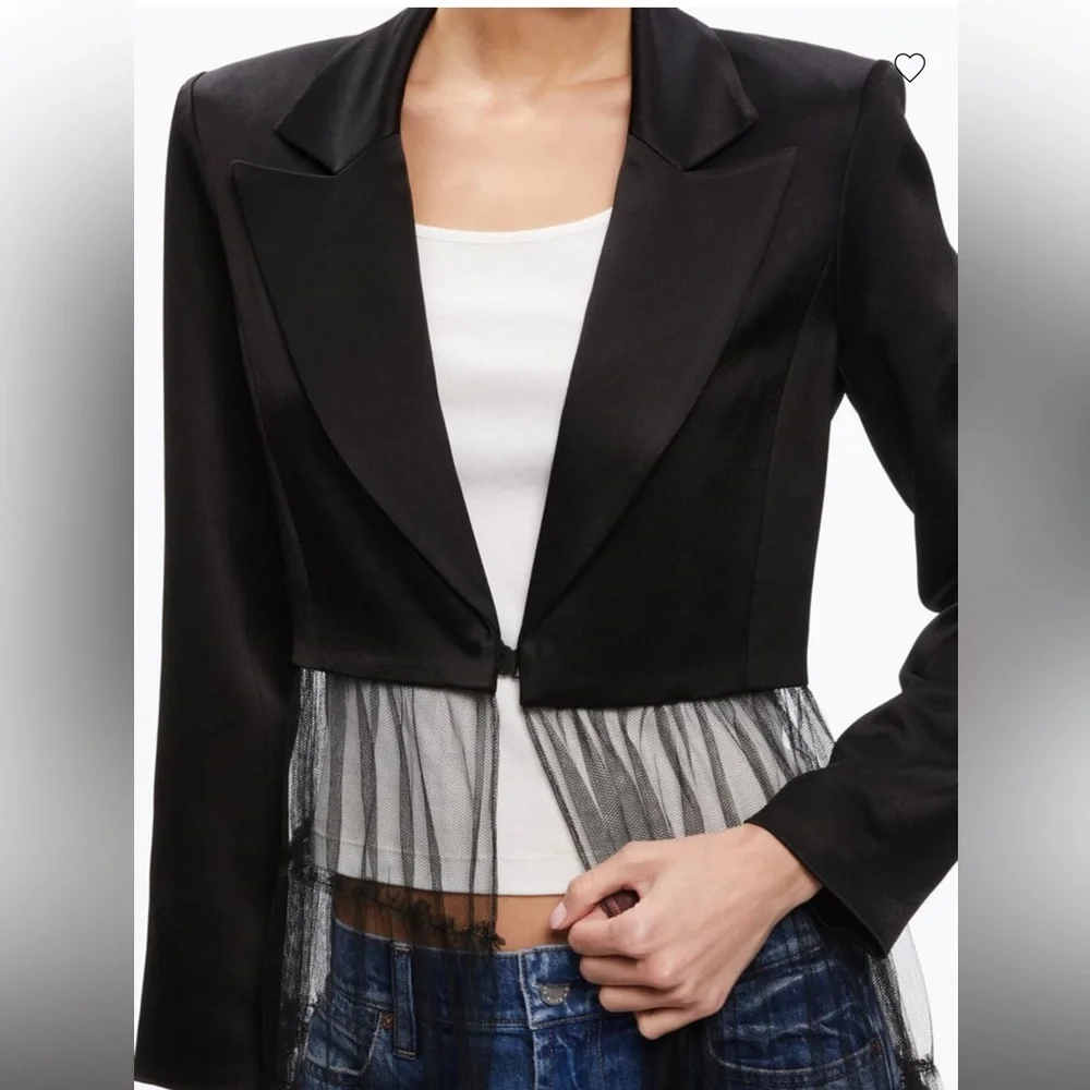 Alice and Olivia “Everly Tulle Maxi Blazer” - Picture 5 of 12